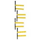 Tag belt PA666 - Black / Yellow personnalisable - Vue de face