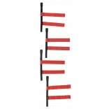 Tag belt PA666 - Black / Red personnalisable - Vue de face