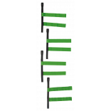 Tag belt PA666 - Black / Green personnalisable - Vue de face