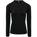 T-shirt femme "Long John" PR318 - Black personnalisable - Vue de face