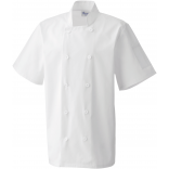 Veste de cuisine manches courtes PR656 - White personnalisable - Vue de face