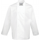 Veste de cuisine manches longues PR657 - White personnalisable - Vue de face