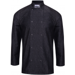 Veste Denim chef cuisinier PR660 - Black Denim personnalisable - Vue de face