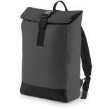 SAC A DOS RÉFLÉCHISSANT AVEC RABAT ENROULABLE Black Reflective