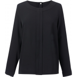 Blouse Crêpe de Chine Roma BT2279 - Black personnalisable - Vue de face