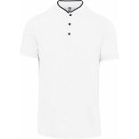 Polo col mao manches courtes homme White / Navy - XS