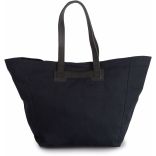 Sac à main avec anses en cuir Night Navy