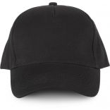 Casquette 5 panneaux en coton bio Black