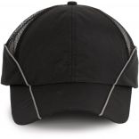 Casquette avec filet doux - 6 panneaux Black / Silver