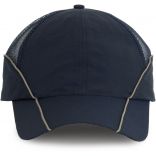 Casquette avec filet doux - 6 panneaux Navy / Silver