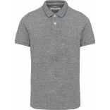 Polo vintage manches courtes homme Slub Grey Heather - S