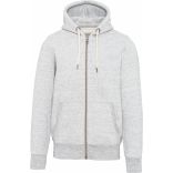 Sweat-shirt vintage zippé à capuche homme Ash Heather - S