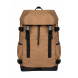 Sac à dos écoresponsable unisexe NS109 - Dark camel / Black personnalisable - Vue de face