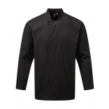 Veste chef cuisinier manches longues "Essential" PR901 - Black personnalisable - Vue de face