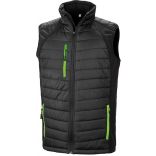 Gilet softshell rembourré black compass recyclé R238X - Black / Lime