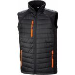 Gilet softshell rembourré black compass recyclé R238X - Black / Orange