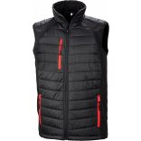 Gilet softshell rembourré black compass recyclé R238X - Black / Red