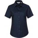 Chemise femme manches courtes Oxford RU933F - Bright Navy personnalisable - Vue de face
