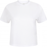 T-shirt court coupe carrée femme SK237 - White personnalisable - Vue de face