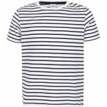 T-shirt rayé enfant SM202 - White / Oxford Navy