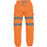 Pantalon de jogging YHV016T - Hi Vis Orange personnalisable - Vue de face