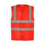 Gilet haute visibilité à maille ajourée recyclée YHVW120 - Red personnalisable - Vue de face