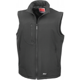 Bodywarmer softshell R123 - Black personnalisable - Vue de face