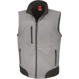 Bodywarmer softshell R123 - Workguard Grey personnalisable - Vue de face