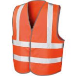 Gilet de sécurité High Viz Motorway R201X - Fluorescent Orange personnalisable - Vue de face