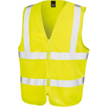 Gilet de sécurité zippé R202X - Fluorescent Yellow personnalisable - Vue de face