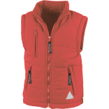 Bodywarmer doublé enfant R88J - Red personnalisable - Vue de face