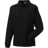 Sweat-shirt Heavy Duty col polo RU012M - Black personnalisable - Vue de face