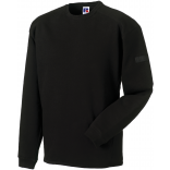 Sweat-shirt Heavy Duty col rond RU013M - Black personnalisable - Vue de face