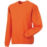 Sweat-shirt Heavy Duty col rond RU013M - Orange personnalisable - Vue de face