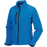 Veste softshell femme RU140F - Azur Blue personnalisable - Vue de face