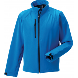 Veste softshell homme RU140M - Azur Blue personnalisable - Vue de face