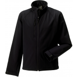 Veste softshell homme RU140M - Black personnalisable - Vue de face