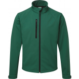 Veste softshell homme RU140M - Bottle Green personnalisable - Vue de face