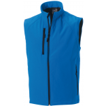 Bodywarmer softshell homme RU141M - Azur Blue personnalisable - Vue de face