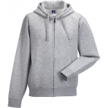 Sweat-shirt zippé capuche Authentic homme RU266M - Light Oxford personnalisable - Vue de face