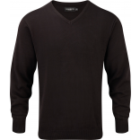 Pullover homme col v RU710M - Black personnalisable - Vue de face