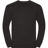 Pullover homme col v RU710M - Charcoal Marl personnalisable - Vue de face