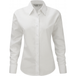 Chemise femme manches longues Oxford RU932F - White personnalisable - Vue de face