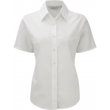 Chemise femme manches courtes Oxford RU933F - White personnalisable - Vue de face