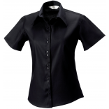 Chemise femme manches courtes Non Iron RU957F - Black personnalisable - Vue de face