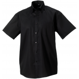 Chemise homme manches courtes Non Iron - classique RU957M - Black personnalisable - Vue de face