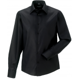 Chemise homme manches longues Non Iron - moderne RU958M - Black personnalisable - Vue de face
