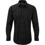 Chemise homme manches longues Ultimate stretch RU960M - Black personnalisable - Vue de face
