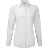 Chemise femme manche longues à chevrons RU962F - White personnalisable - Vue de face