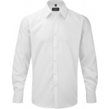 Chemise homme manche longues à chevrons RU962M - White personnalisable - Vue de face